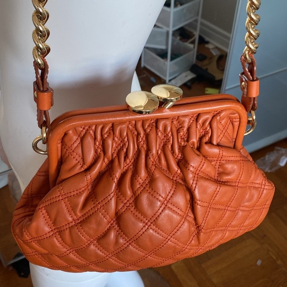 Marc Jacobs Orange Shoulder Bag with Gold-Tone Hardware - Picture 1 of 16